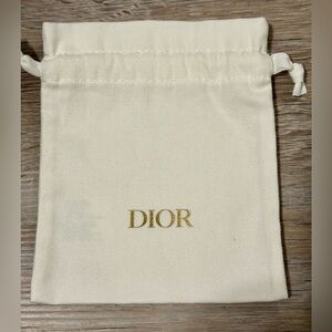 Dior Dust Bag Storage Cover Drawstring White 6" x 5”